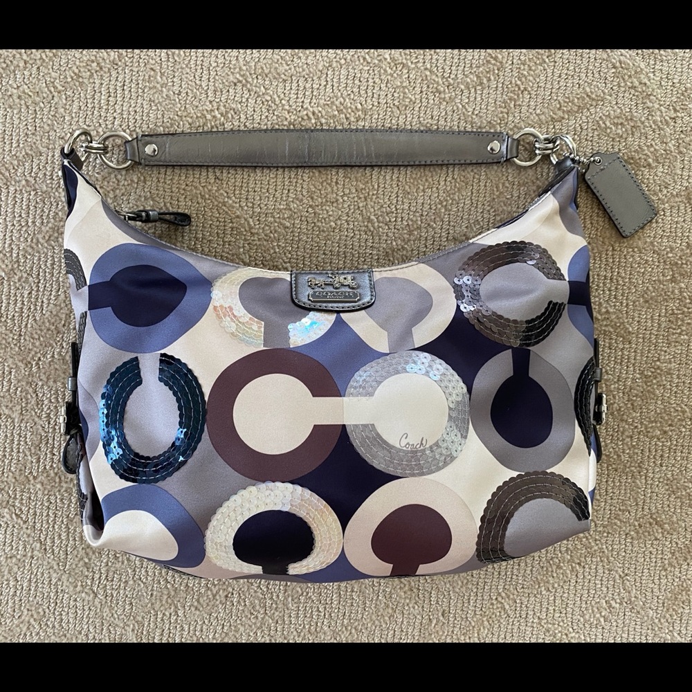 Multicolored Coach Op Art Hailey Purse